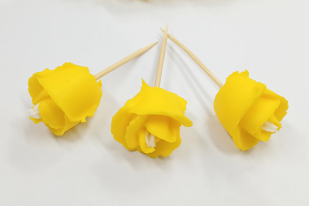 Toppers - Flowers Yellow Small (10pcs)